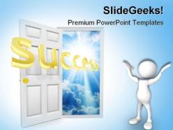 Door to opportunity success powerpoint templates and powerpoint backgrounds 0711