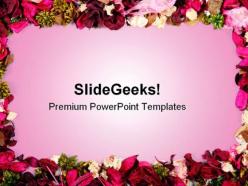 Dried Flowers Frame Background PowerPoint Templates And PowerPoint Backgrounds 0611