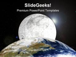 Earth and moon globe powerpoint templates and powerpoint backgrounds 0611