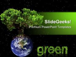 Earth green tree nature powerpoint templates and powerpoint backgrounds 0611