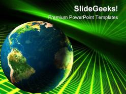 Earth in cyberspace globe powerpoint templates and powerpoint backgrounds 0611