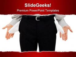 Empty pockets man business powerpoint templates and powerpoint backgrounds 0611