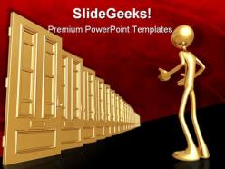 Endless doors business powerpoint templates and powerpoint backgrounds 0811