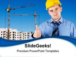 Engineer construction powerpoint templates and powerpoint backgrounds 0411