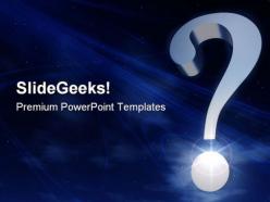 Eternal questions mark metaphor powerpoint templates and powerpoint backgrounds 0611