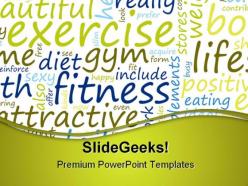 Exercise and fitness health powerpoint templates and powerpoint backgrounds 0811