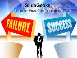 Failure and success business powerpoint templates and powerpoint backgrounds 0611