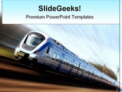 Fast train travel powerpoint templates and powerpoint backgrounds 0511