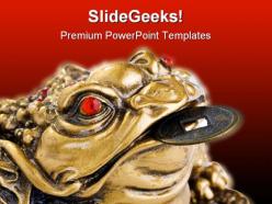Feng shui frog religion powerpoint templates and powerpoint backgrounds 0511