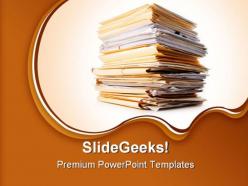 File stack work load business powerpoint templates and powerpoint backgrounds 0411