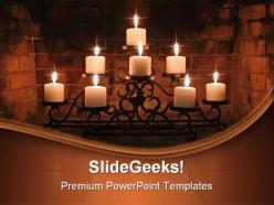 Fireplace candles beauty powerpoint templates and powerpoint backgrounds 0611