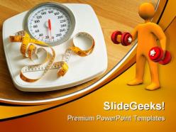 Fitness scales health powerpoint templates and powerpoint backgrounds 0511