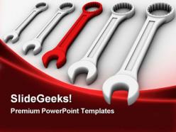 Five different spanners industrial powerpoint templates and powerpoint backgrounds 0311