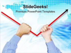Fixing negative arrows business powerpoint templates and powerpoint backgrounds 0611