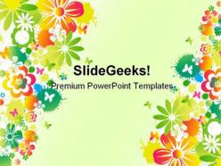 Floral background design powerpoint templates and powerpoint backgrounds 0411