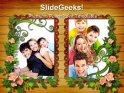 Floral frame family powerpoint templates and powerpoint backgrounds 0311