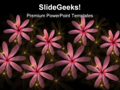 Floral glow abstract powerpoint templates and powerpoint backgrounds 0311