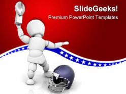 Foot ball champion sports powerpoint templates and powerpoint backgrounds 0411
