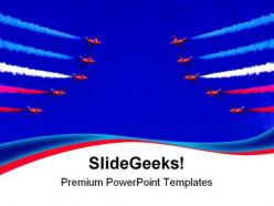 Formation flight americana powerpoint templates and powerpoint backgrounds 0711