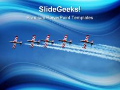 Formation flight travel powerpoint templates and powerpoint backgrounds 0811