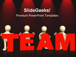 Four persons team business powerpoint templates and powerpoint backgrounds 0411