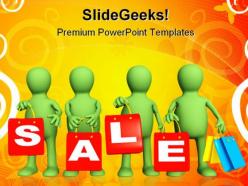 Four puppets sales powerpoint templates and powerpoint backgrounds 0511