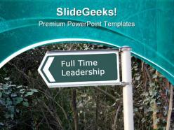 Full time leadership powerpoint templates and powerpoint backgrounds 0811
