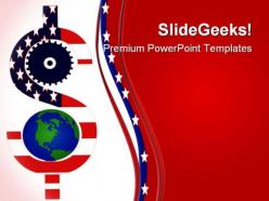 Gear and dollar global symbol powerpoint templates and powerpoint backgrounds 0511