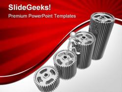 Gear graph business powerpoint templates and powerpoint backgrounds 0411