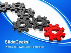 Gears with leadership business powerpoint templates and powerpoint backgrounds 0611