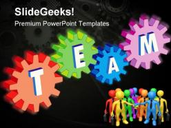 Gears with teamwork metaphor powerpoint templates and powerpoint backgrounds 0211
