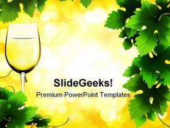 Glass of wine lifestyle powerpoint templates and powerpoint backgrounds 0511
