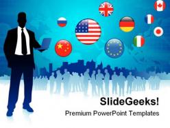 Global business communication powerpoint templates and powerpoint backgrounds 0711