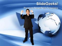Global business powerpoint background and template 1210