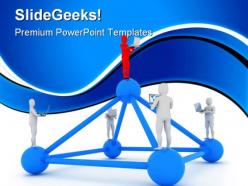 Global Computer Network Leadership PowerPoint Templates And PowerPoint Backgrounds 0911