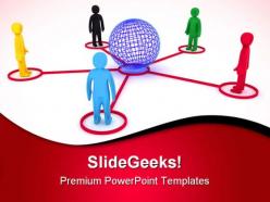 Global connection communication powerpoint templates and powerpoint backgrounds 0611