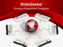 Global connection computer powerpoint templates and powerpoint backgrounds 0611