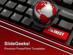 Global connectivity computer powerpoint templates and powerpoint backgrounds 0411