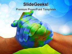 Global handshake powerpoint templates and powerpoint backgrounds 0711