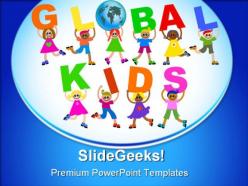 Global Kids Globe PowerPoint Templates And PowerPoint Backgrounds 0311