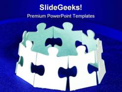 Global puzzle communication powerpoint templates and powerpoint backgrounds 0711