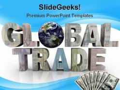Global trade earth powerpoint backgrounds and templates 1210