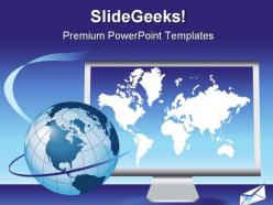 Globe map email internet powerpoint templates and powerpoint backgrounds 0611