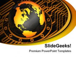 Globe Protrude Technology PowerPoint Templates And PowerPoint Backgrounds 0311