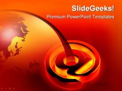 Glowing at symbol globe powerpoint templates and powerpoint backgrounds 0611