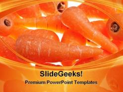 Glowing carrots background food powerpoint templates and powerpoint backgrounds 0311