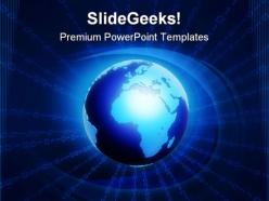 Glowing earth globe powerpoint templates and powerpoint backgrounds 0411