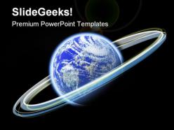 Glowing earth powerpoint templates and powerpoint backgrounds 0611