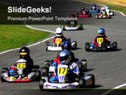 Go Kart Race Sports PowerPoint Templates And PowerPoint Backgrounds 0711