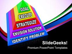 Goal execute business powerpoint templates and powerpoint backgrounds 0811